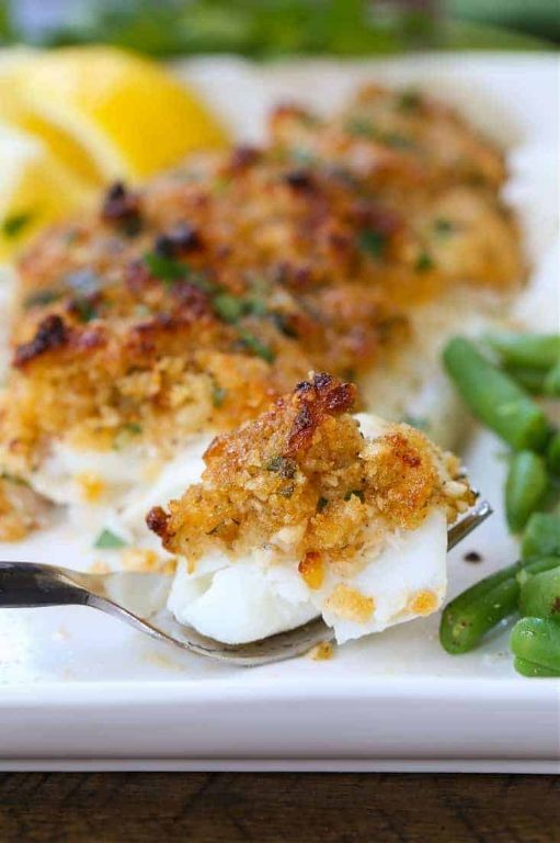 Parmesan Crusted Baked Haddock