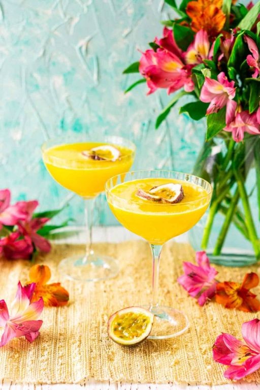 Passionfruit Raspberry Martini with Tropical Vibes