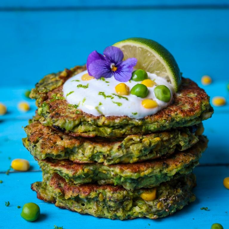 Pea and Corn Fritters
