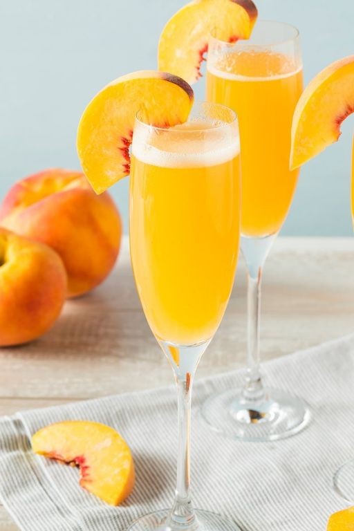 Peach Bellini with Prosecco