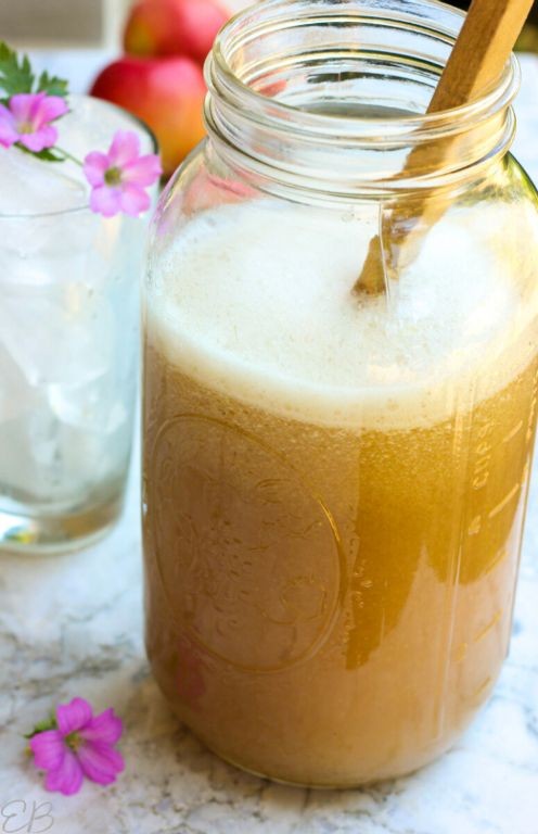 Peach Switchel with a Touch of Vanilla