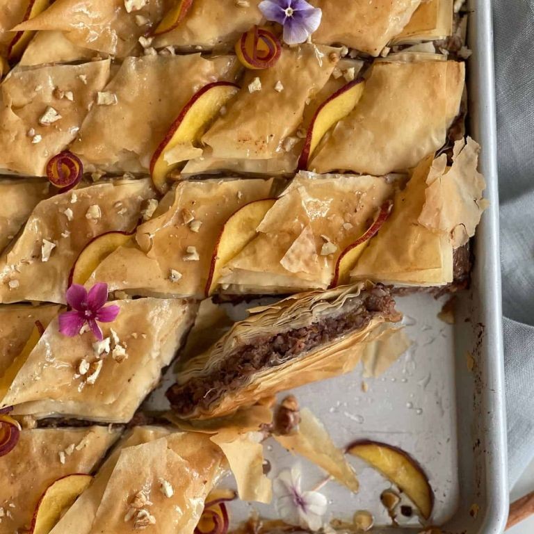 Peach and Pistachio Baklava