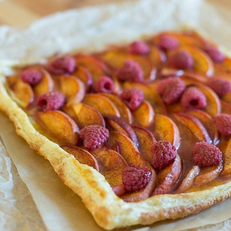 Peach and Raspberry Phyllo Pastries