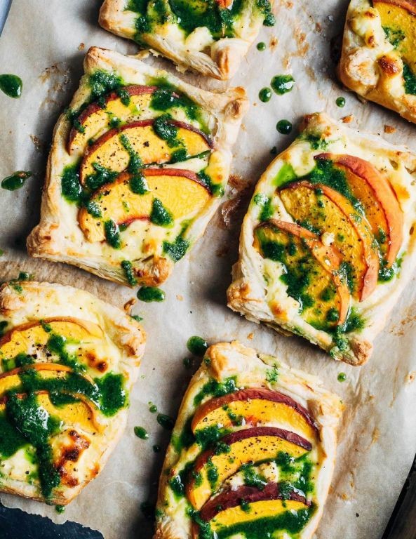 Peach and Ricotta Pastry Tart