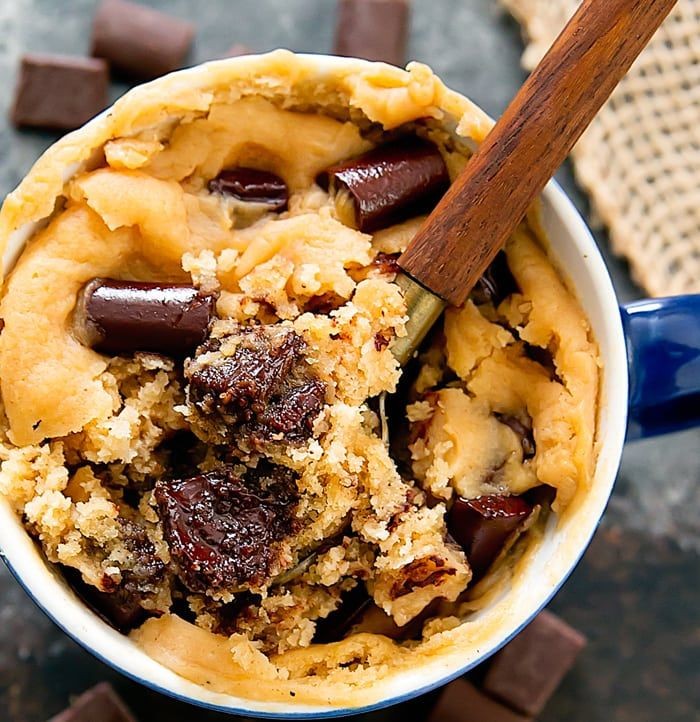 Peanut Butter Mug Muffin with Chocolate Chunks