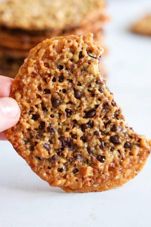 Peanut Butter and Chocolate Florentine Lace Cookies