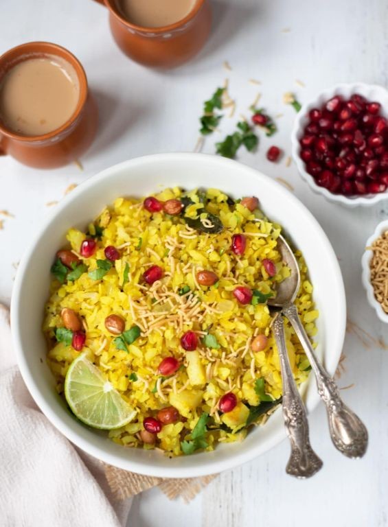 Peanut Poha with Curry Leaves