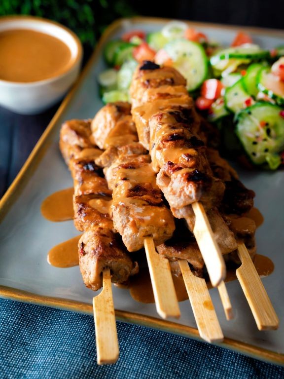 Peanut Satay Pork Skewers