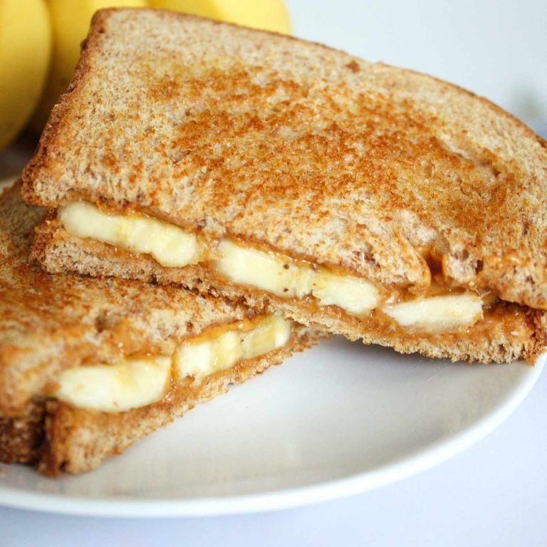 Peanut butter and banana sandwich