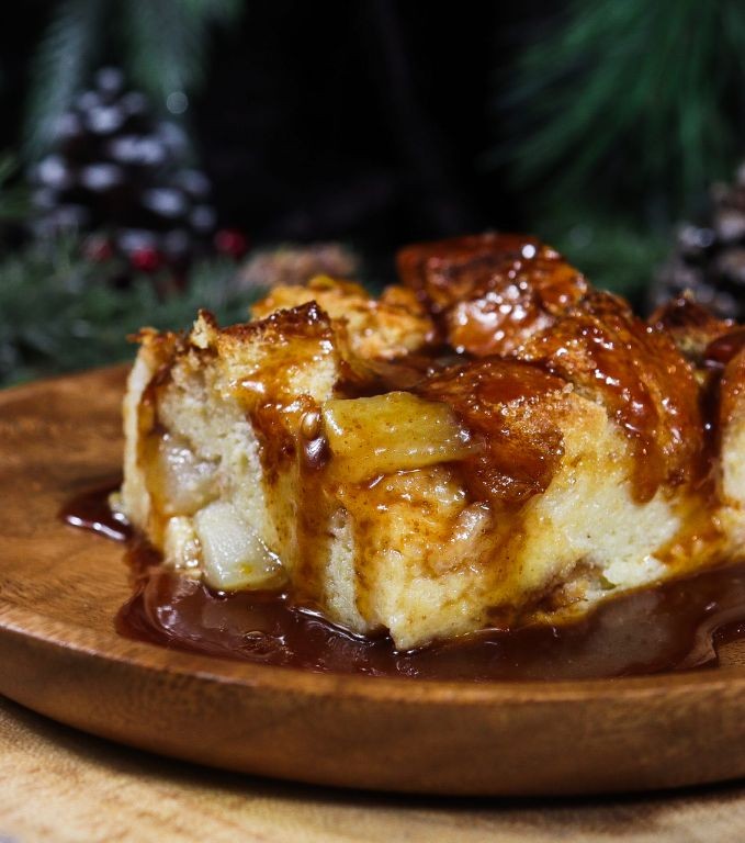 Pear and Cardamom Bread Pudding