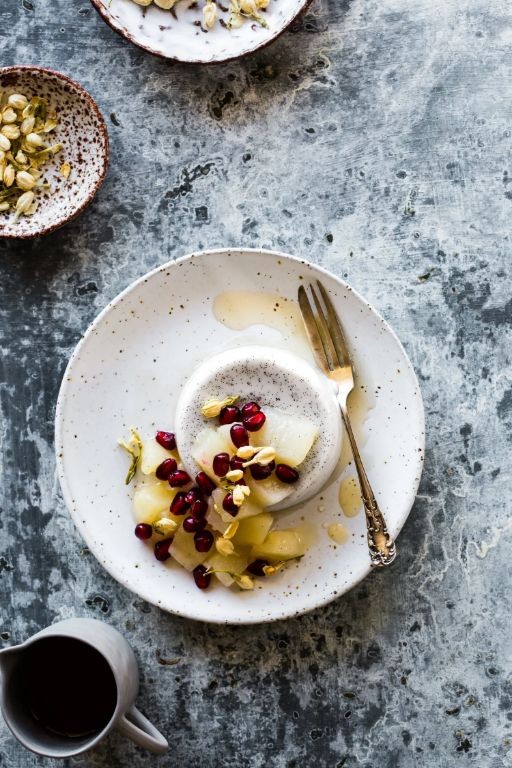 Pear and Coconut Panna Cotta