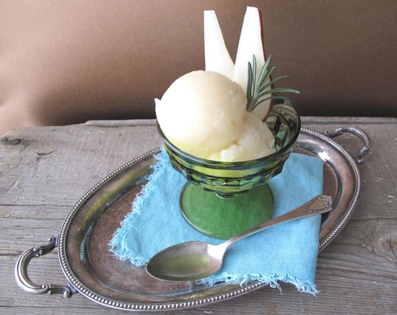 Pear and Rosemary Sorbet