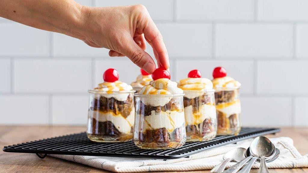 Pecan Pie Trifle with Whipped Cream