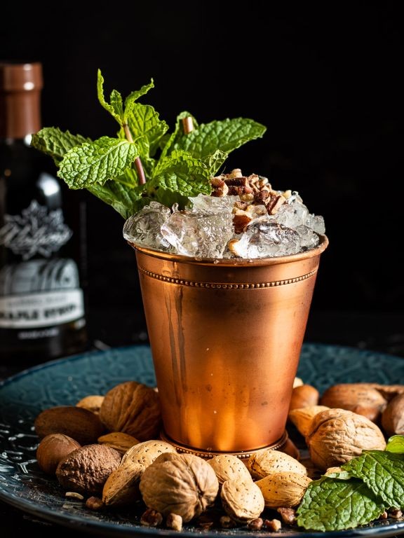 Pecan-Smoked Mint Julep