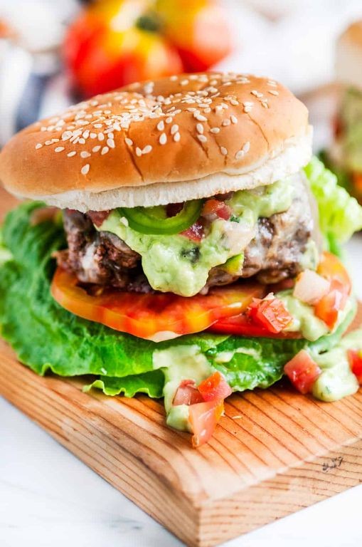 Pepper Jack and Guacamole Burger