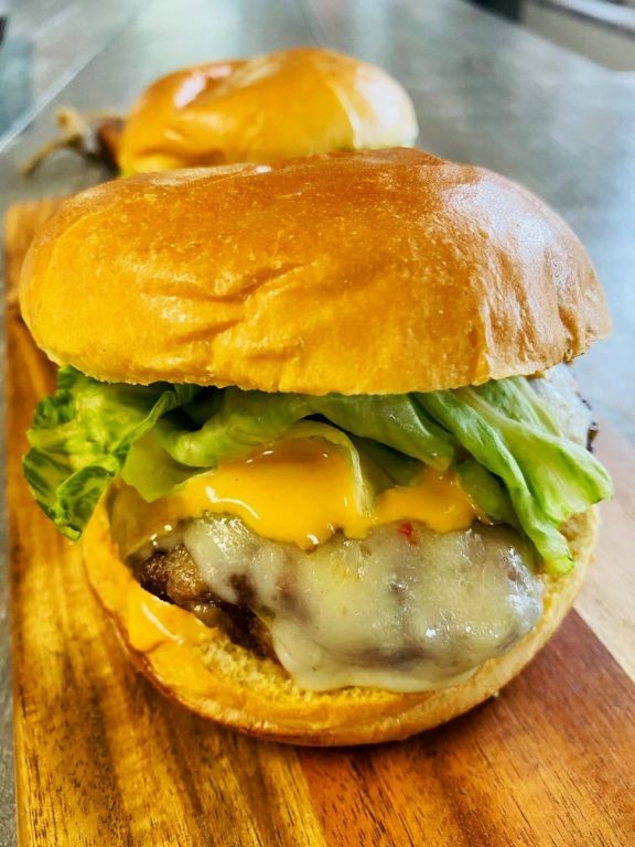 Pepper Jack and Jalapeño Cornbread Burgers