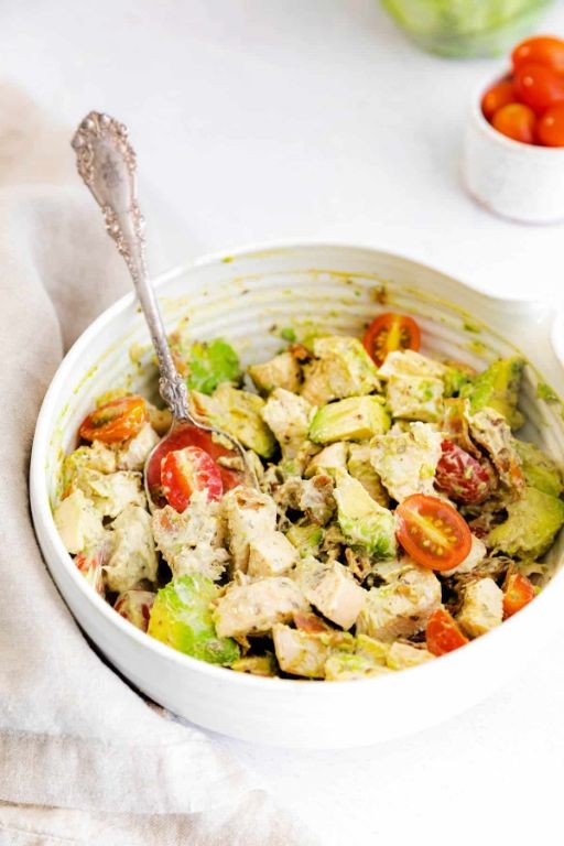 Pesto Chicken Low Carb Salad