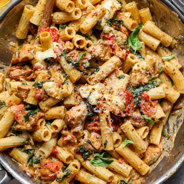 Pesto Chicken Pasta Bake