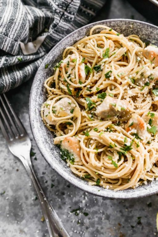Pesto Chicken Scampi