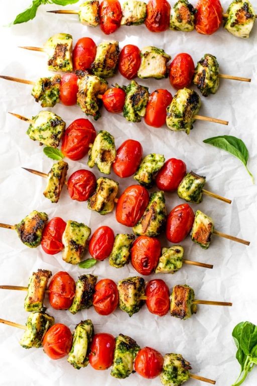 Pesto Chicken and Cherry Tomato Grill Basket