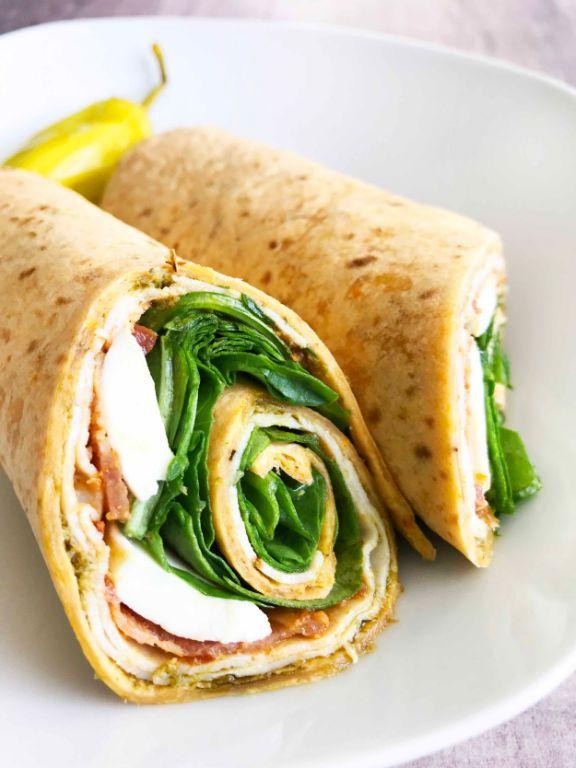 Pesto Chicken and Sun-Dried Tomato Wrap