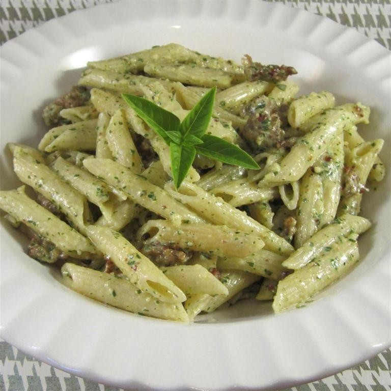 Pesto Cream and Sausage Pasta