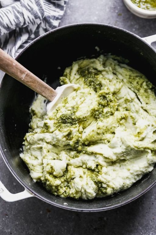 Pesto Mashed Potatoes