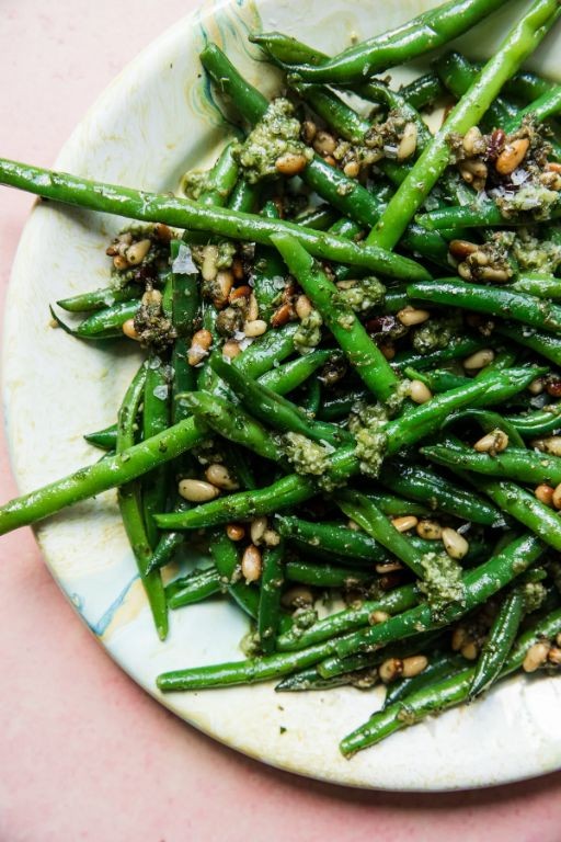 Pesto Roasted Green Beans