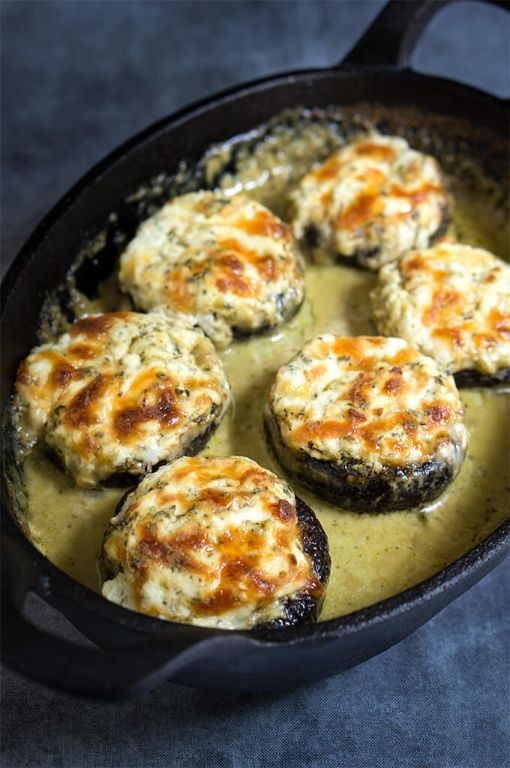 Pesto Stuffed Mushrooms