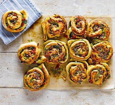 Pesto Swirl Cheddar Biscuits