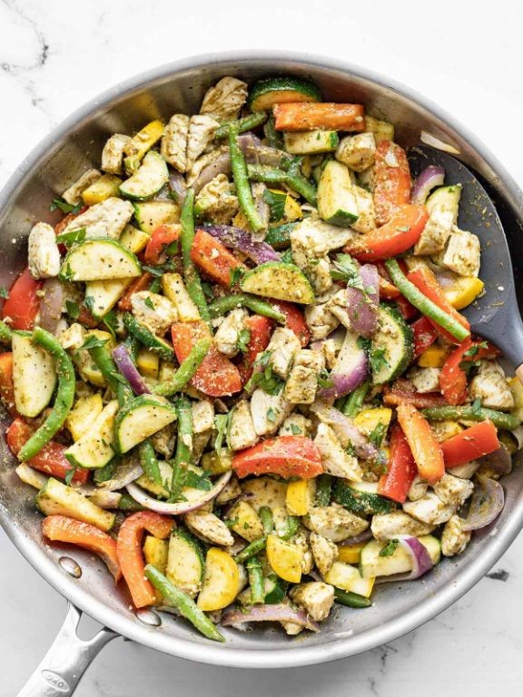 Pesto Veggie Stir-Fry