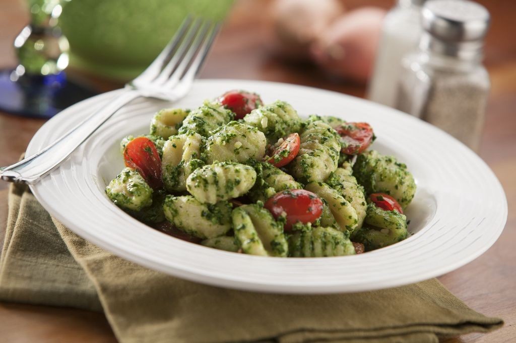 Pesto and Cherry Tomato Gnocchi