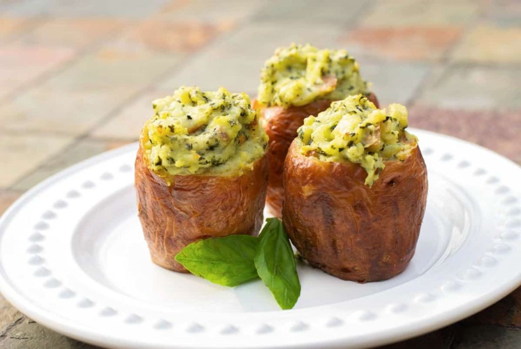 Pesto-Stuffed Mini Potatoes