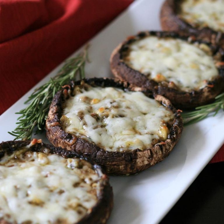 Pesto-Stuffed Portobello Mushrooms