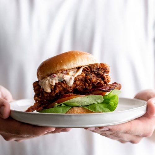 Pimento Cheese Fried Chicken Sandwich