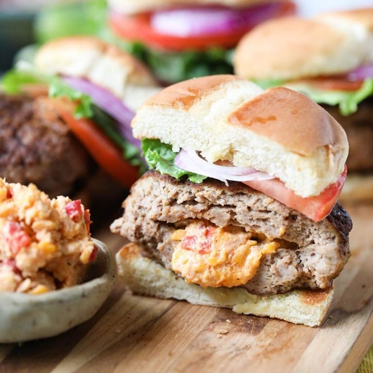 Pimento Cheese Stuffed Burgers