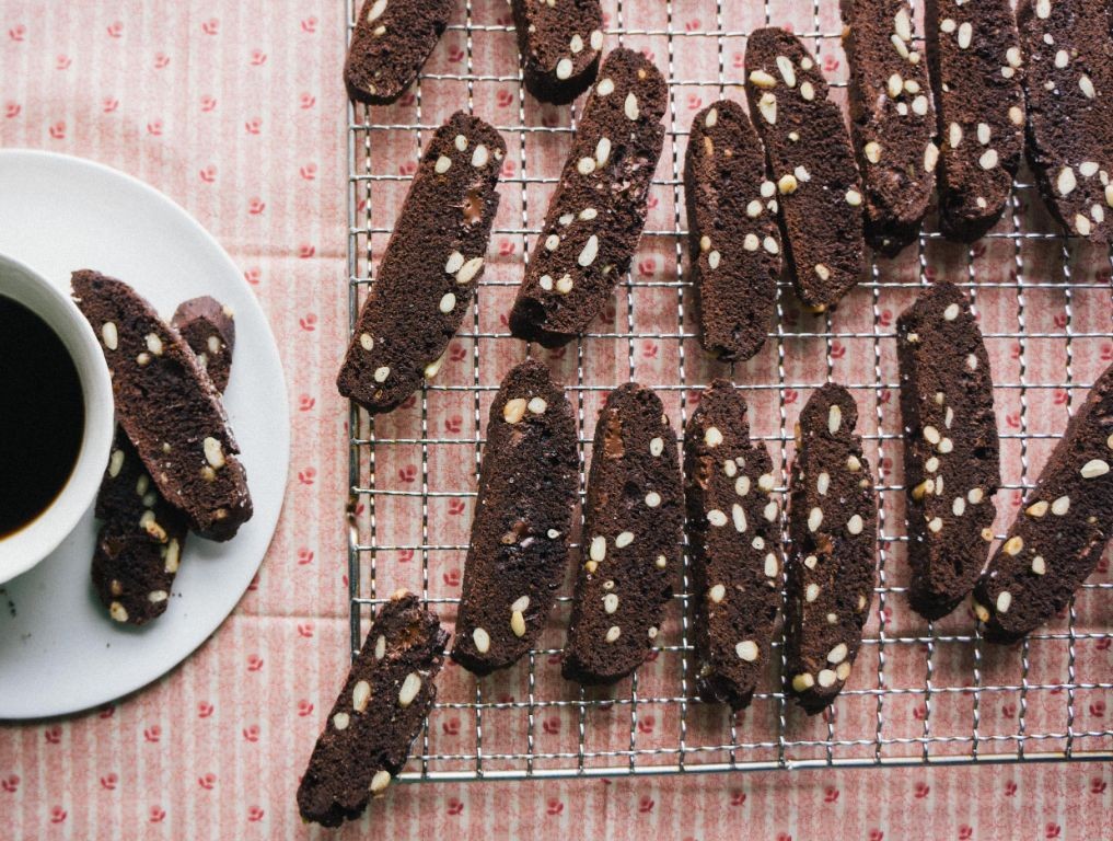 Pine Nut and Chocolate Biscotti