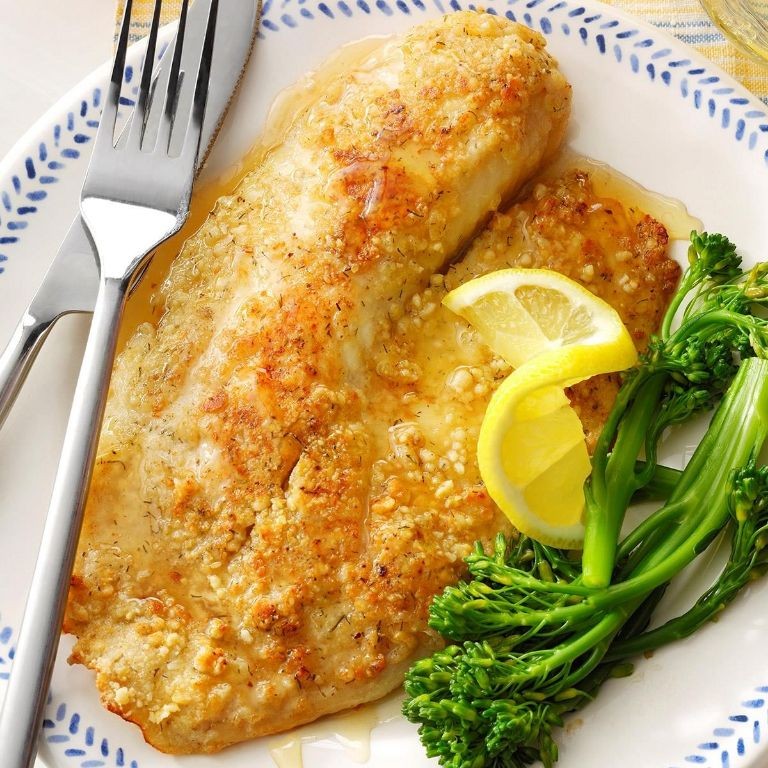 Pine Nut and Parmesan Crusted Tilapia