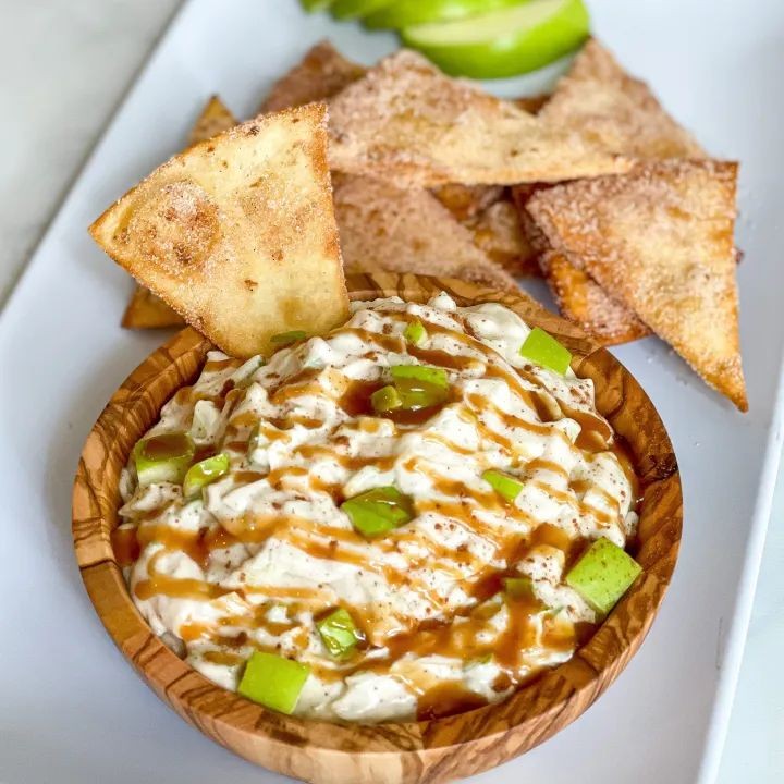 Pineapple Cheesecake Dip with Cinnamon Chips