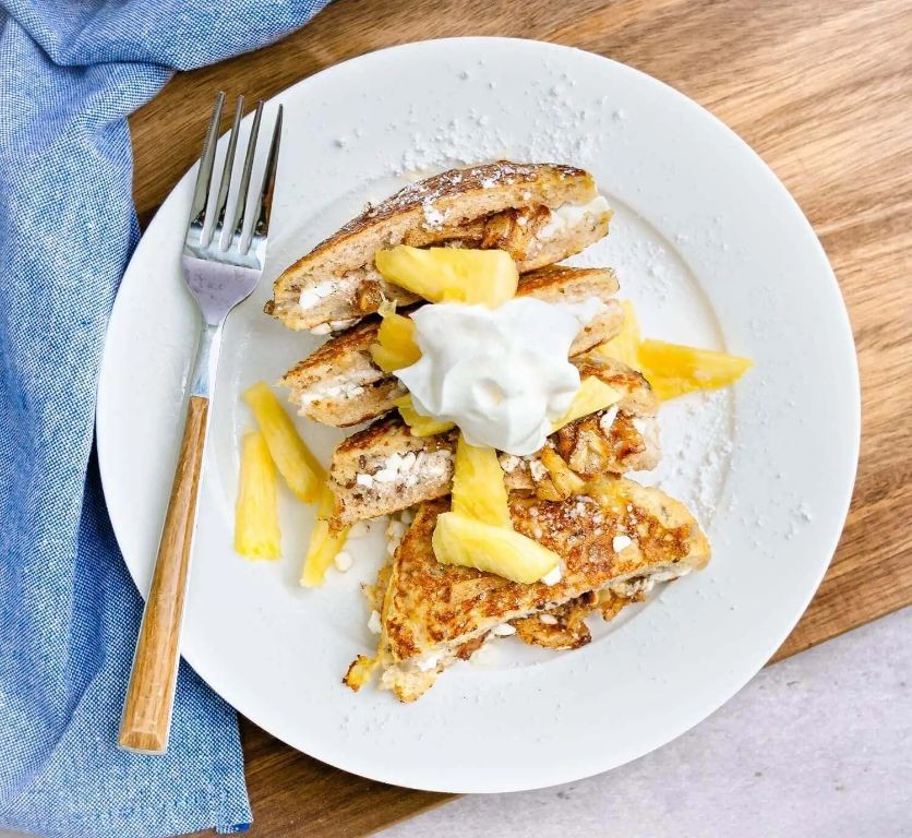Pineapple Cheesecake Stuffed French Toast