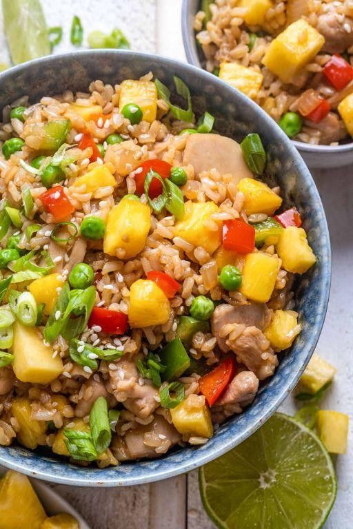 Pineapple Chicken and Rice with Bell Peppers