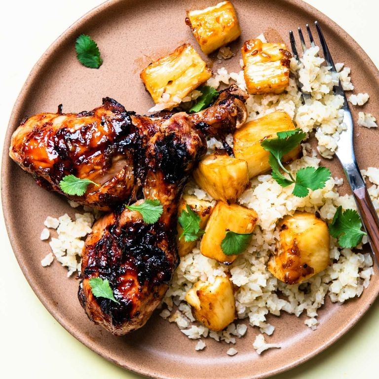Pineapple Jalapeño Glazed Chicken Thighs