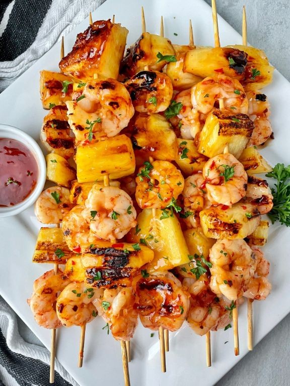 Pineapple Jalapeño Shrimp Kebabs