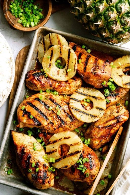 Pineapple Teriyaki Grilled Chicken Thighs