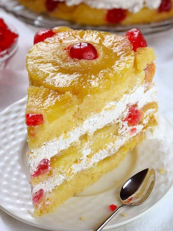 Pineapple Upside-Down Birthday Cake