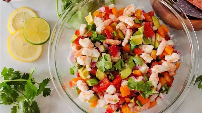 Pink Shrimp Ceviche with Avocado