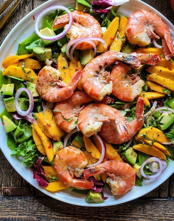 Pink Shrimp and Mango Salad