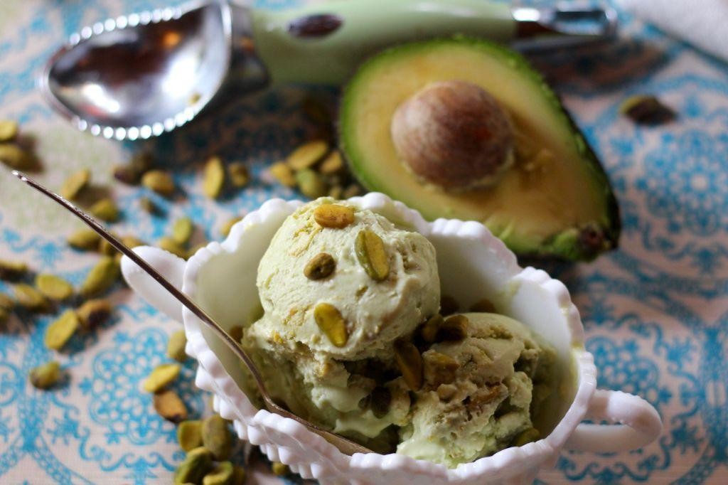 Pistachio Avocado Ice Cream