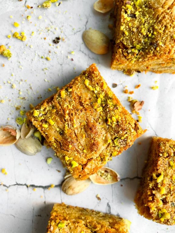 Pistachio Butter Blondies