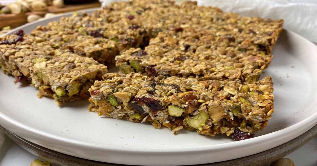 Pistachio Butter Granola Bars